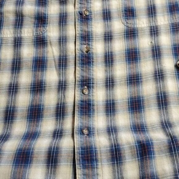 G.H.‎ Bass & Co. BASS Teal Plaid Casual Buttoned Down Sz. L Shirt - Picture 7 of 10
